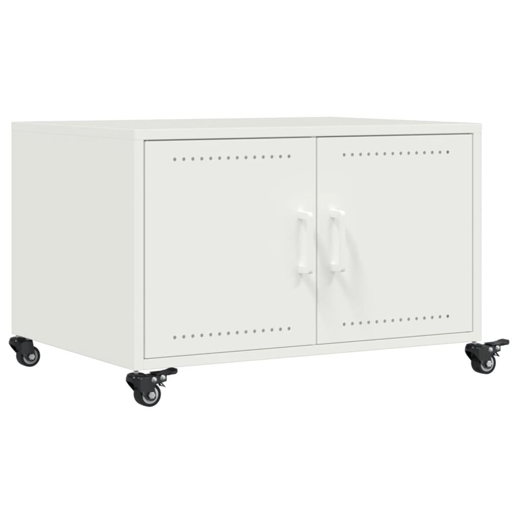 Coffee Table White 68x50x43,5 cm Steel