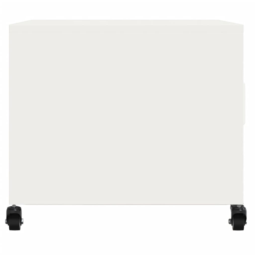 Coffee Table White 68x50x43,5 cm Steel