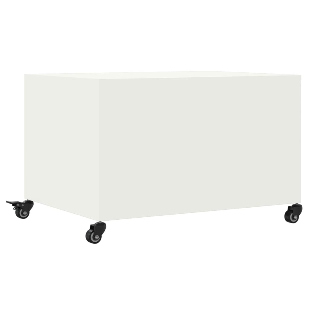 Coffee Table White 68x50x43,5 cm Steel