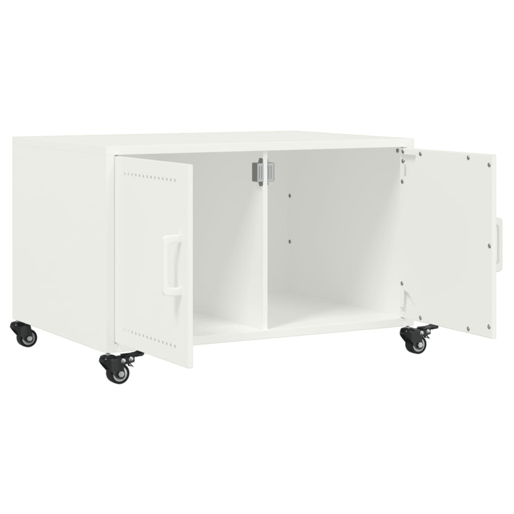 Coffee Table White 68x50x43,5 cm Steel