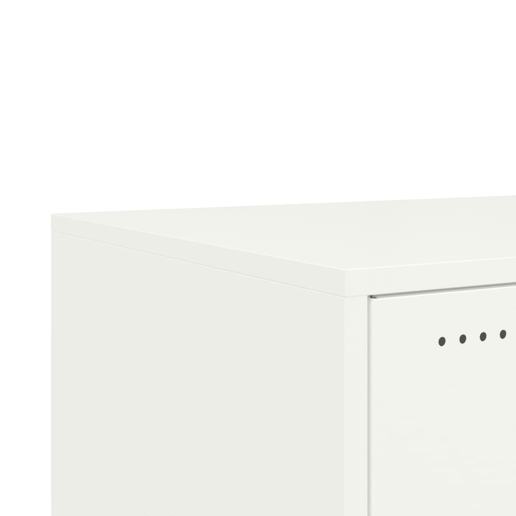 Coffee Table White 68x50x43,5 cm Steel