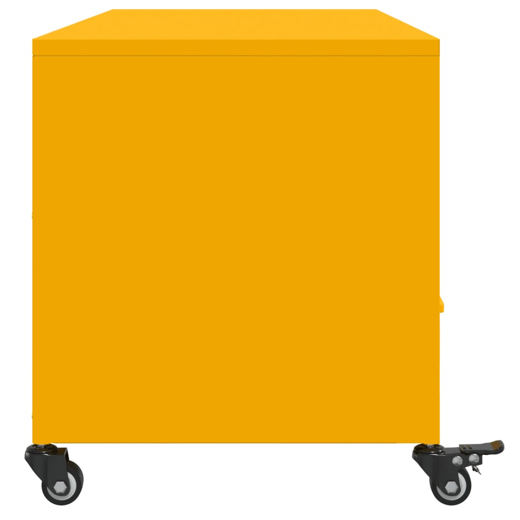 TV Cabinet Mustard Yellow 100,5x39x43,5 cm Steel