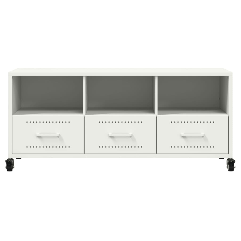 TV Cabinet White 100,5x39x43,5 cm Steel