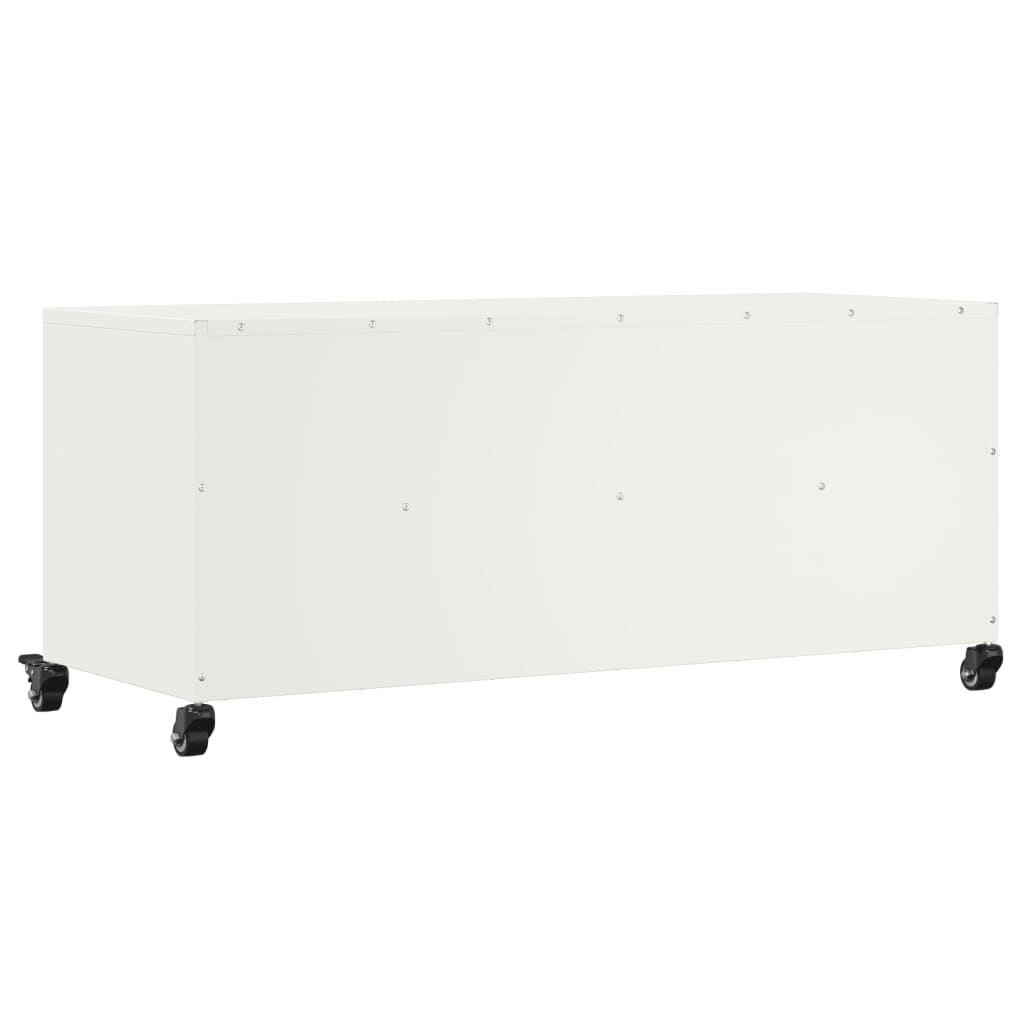 TV Cabinet White 100,5x39x43,5 cm Steel