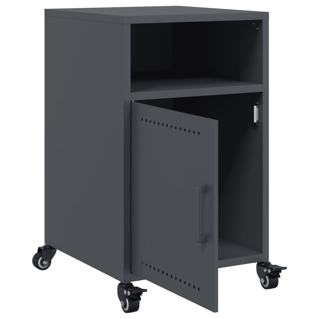 vidaXL Bedside Cabinets 2 pcs Anthracite 36x39x59 cm Steel