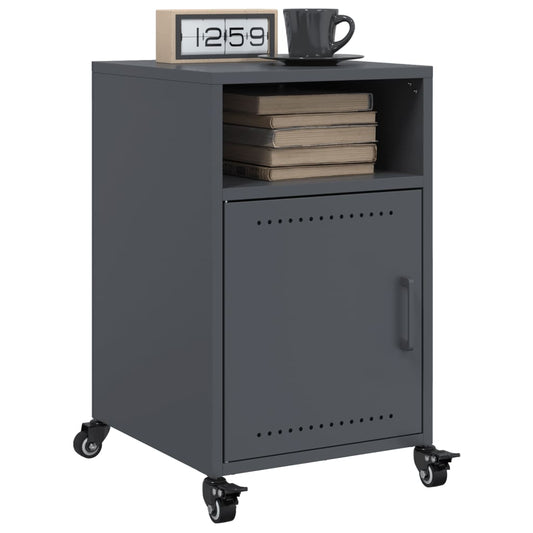vidaXL Bedside Cabinets 2 pcs Anthracite 36x39x59 cm Steel