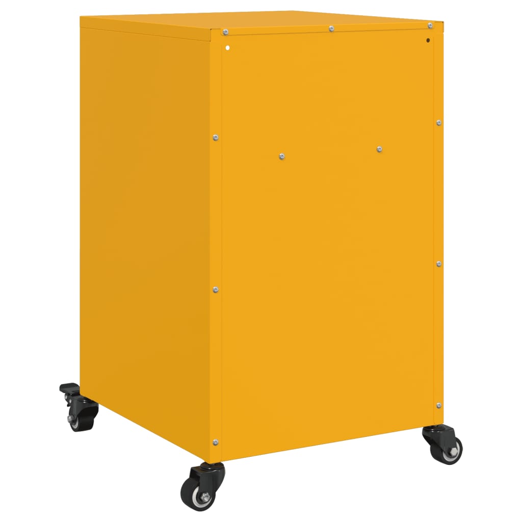 vidaXL Bedside Cabinets 2 pcs Mustard Yellow 36x39x59 cm Steel