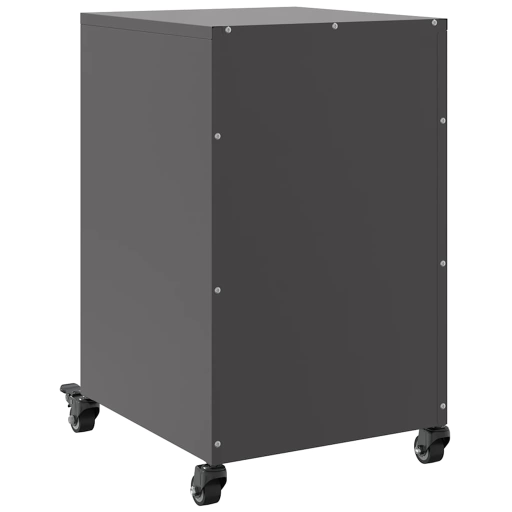 Bedside Cabinet Black 36x39x59 cm Steel
