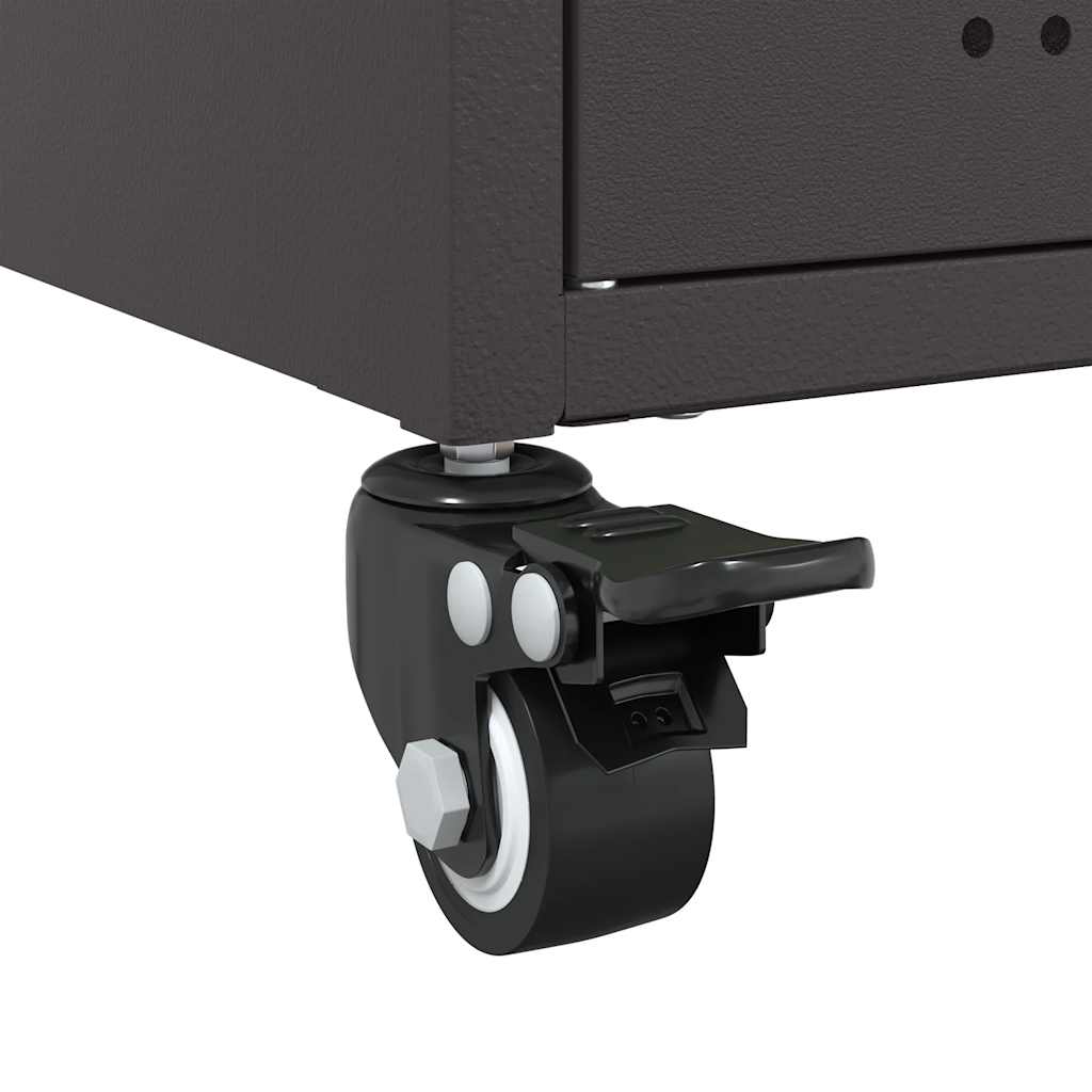 Bedside Cabinet Black 36x39x59 cm Steel