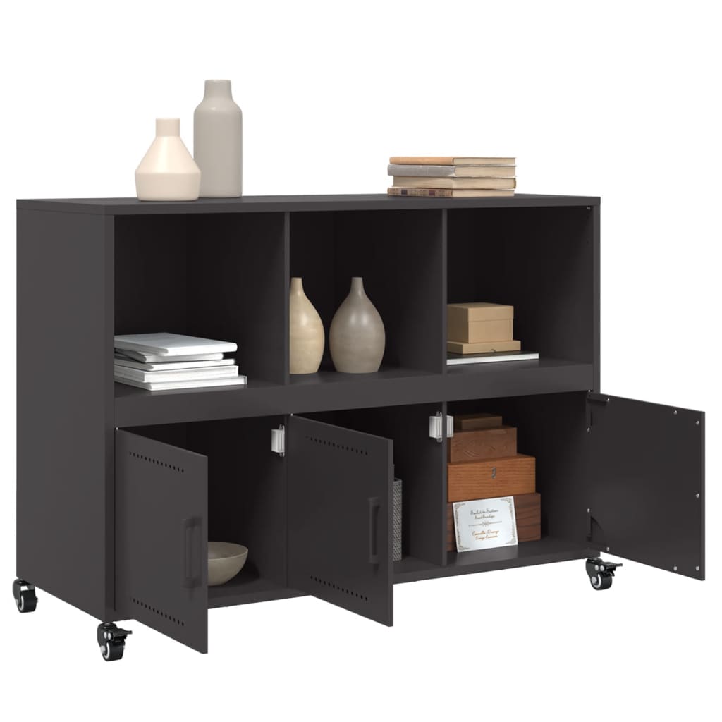 Sideboard Black 100,5x39x72 cm Steel