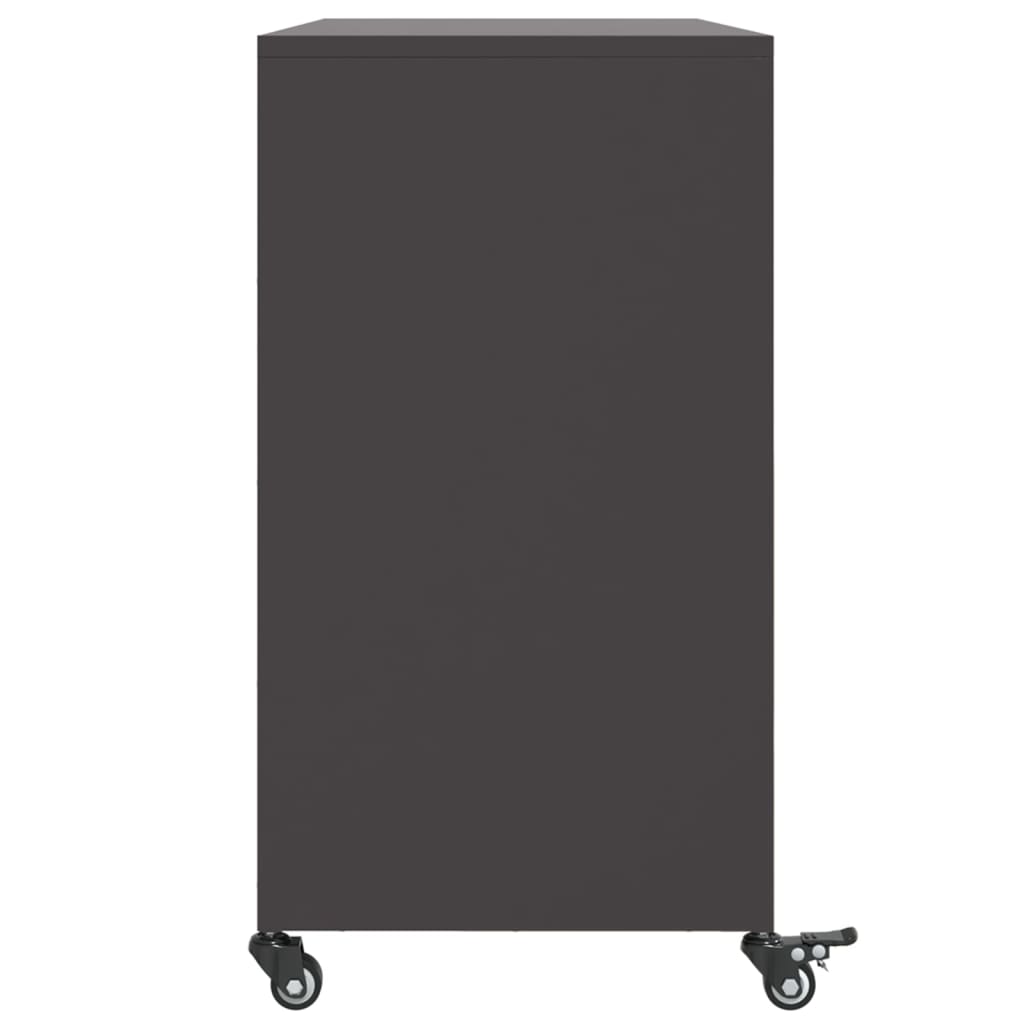 Sideboard Black 100,5x39x72 cm Steel