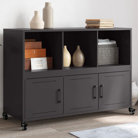 vidaXL Sideboard Black 100.5x39x72 cm Steel