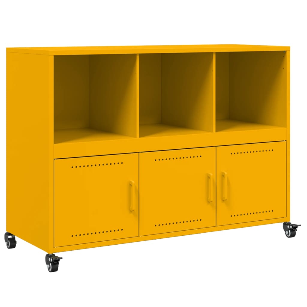 Sideboard Mustard Yellow 100,5x39x72 cm Steel