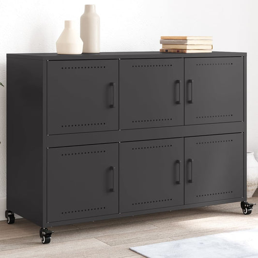 vidaXL Sideboard Black 100.5x39x72 cm Steel