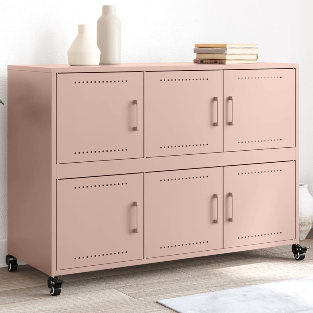 Sideboard Pink 100,5x39x72 cm Steel