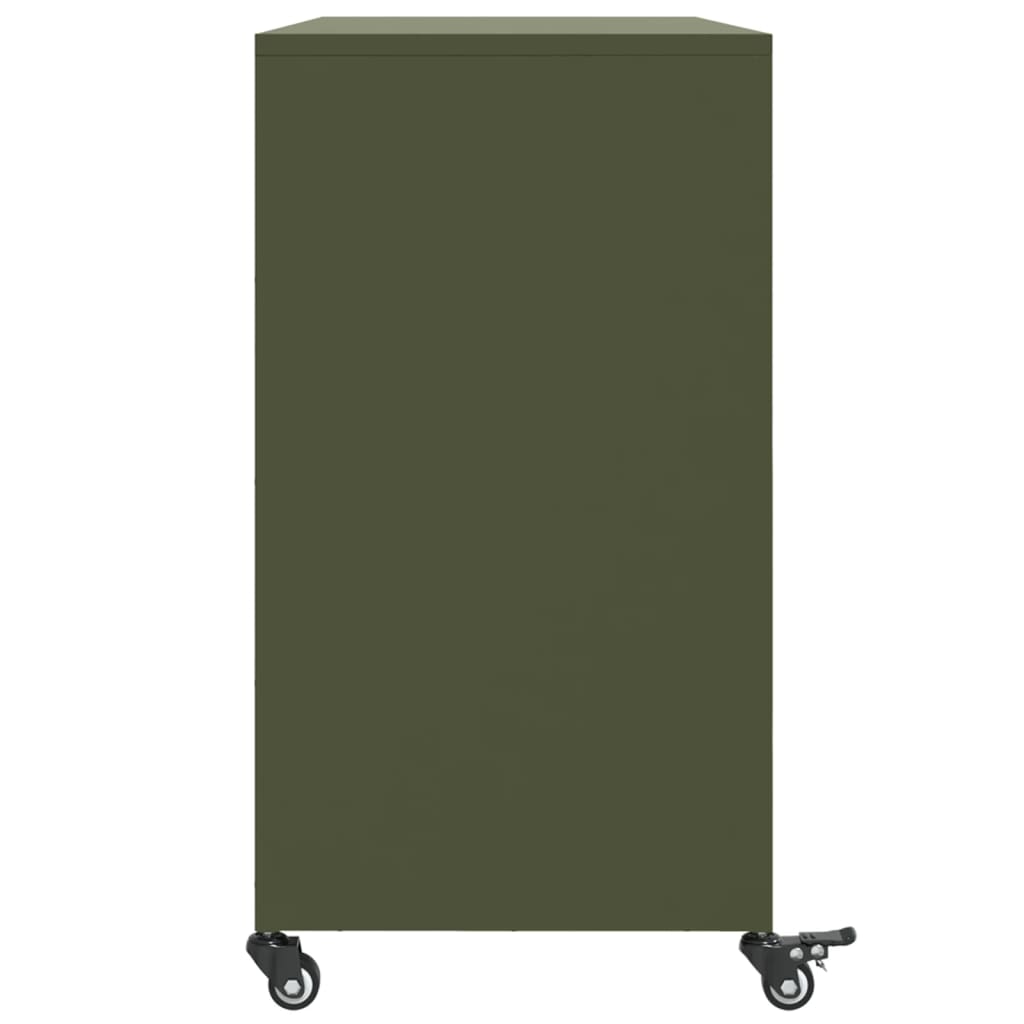 Sideboard Olive Green 100.5x39x72 cm Steel