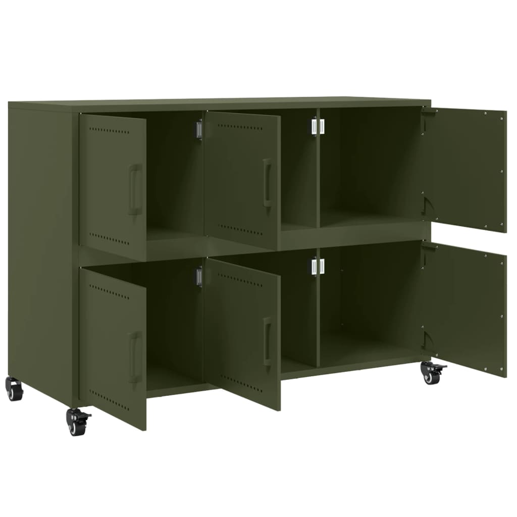 Sideboard Olive Green 100.5x39x72 cm Steel