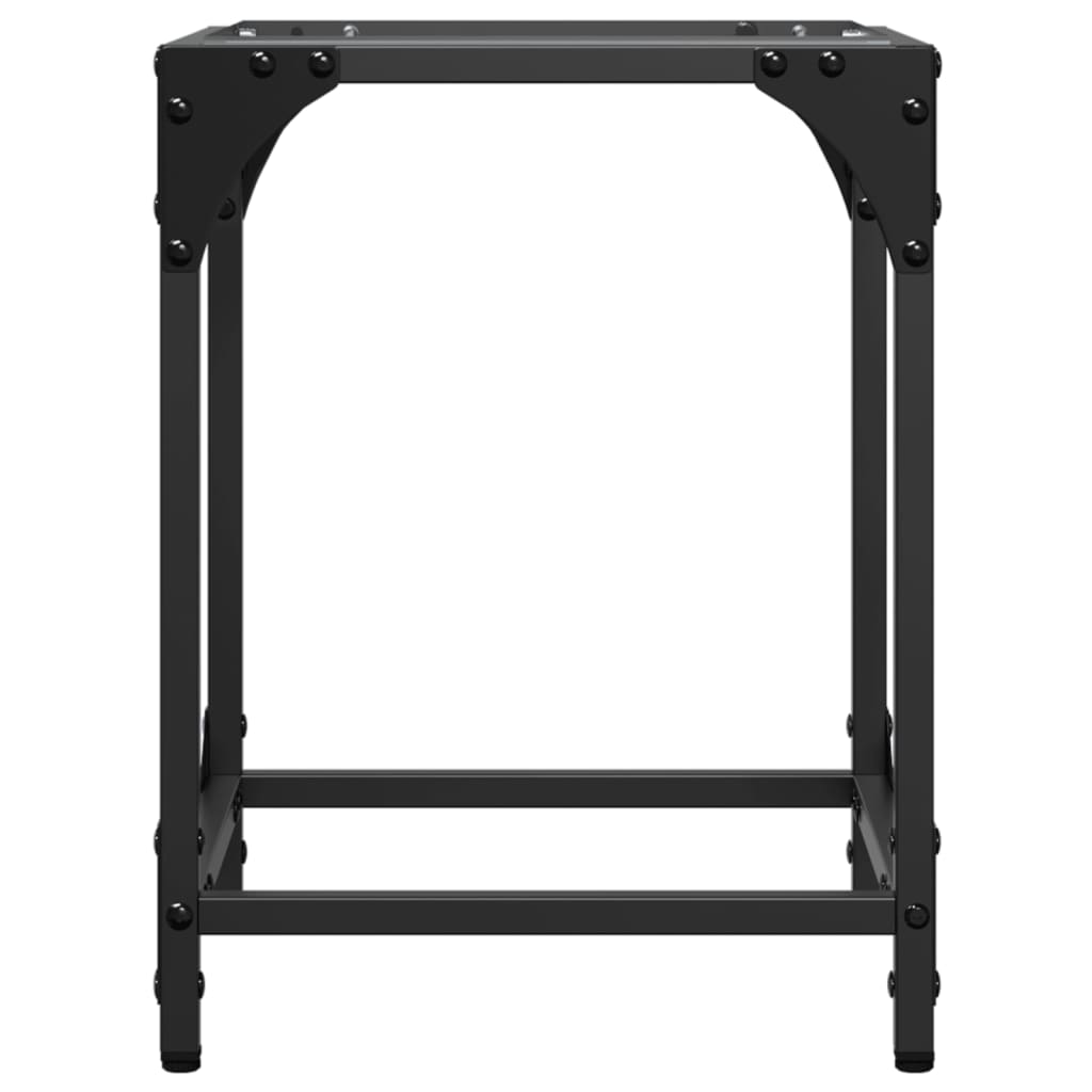 Coffee Tables with Transparent Glass Top 2 pcs 30x30x40cm Steel
