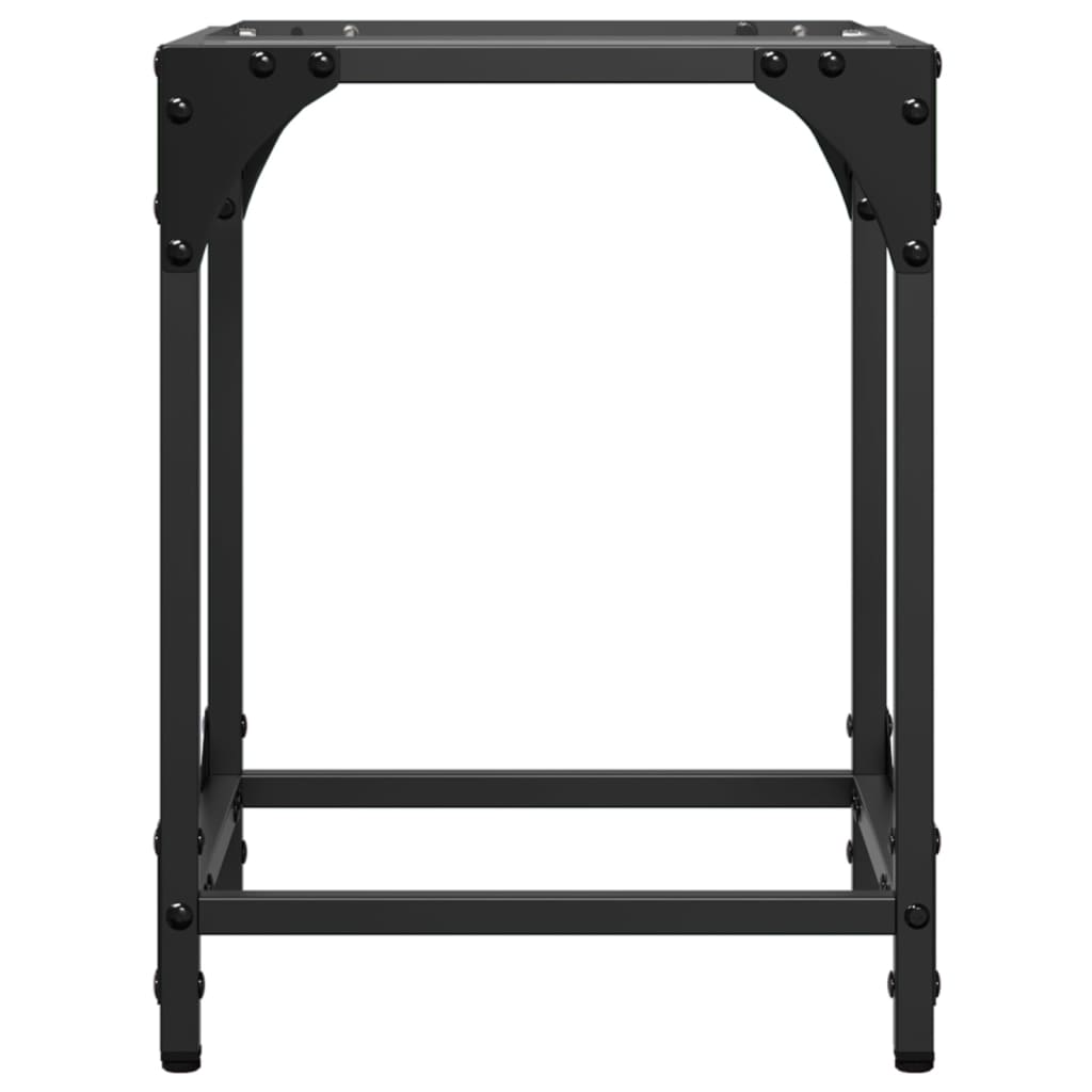 Coffee Tables with Transparent Glass Top 2 pcs 30x30x40cm Steel