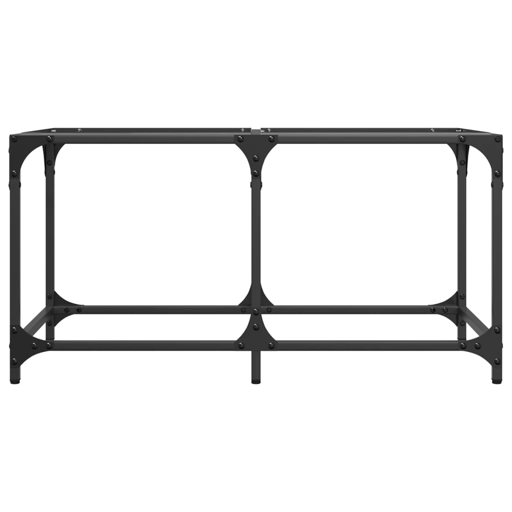 Coffee Table with Transparent Glass Top 78,5x40x40 cm Steel