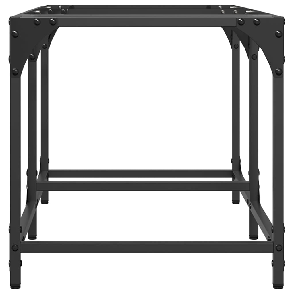 Coffee Table with Transparent Glass Top 78,5x40x40 cm Steel