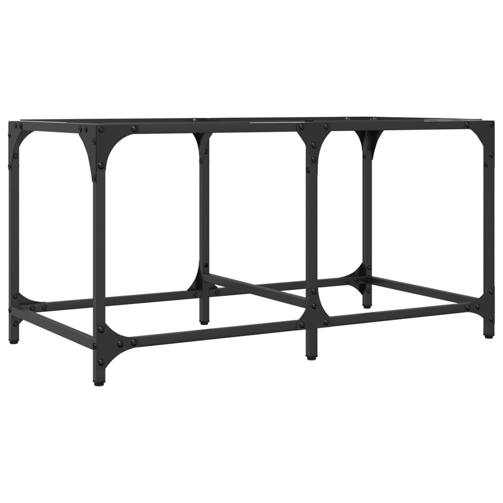 Coffee Table with Transparent Glass Top 78,5x40x40 cm Steel