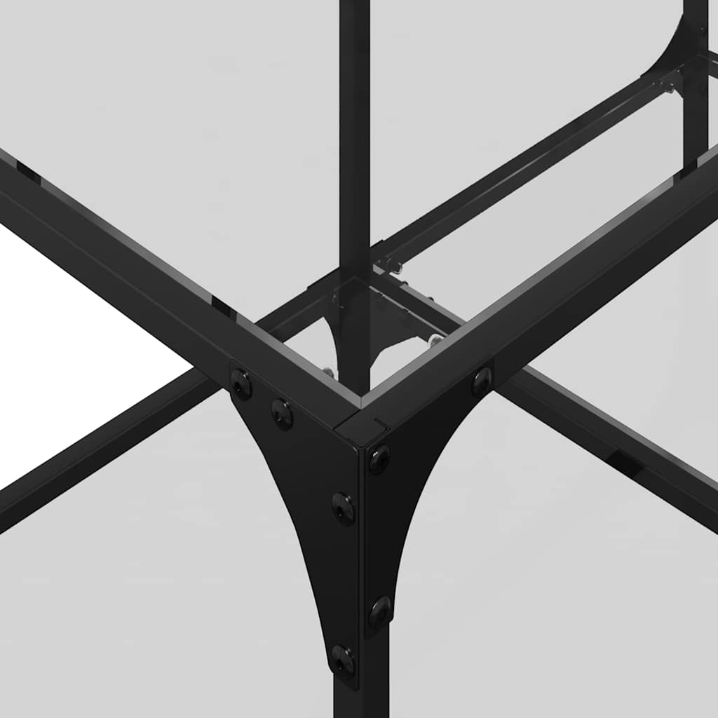 Coffee Table with Transparent Glass Top 78,5x40x40 cm Steel