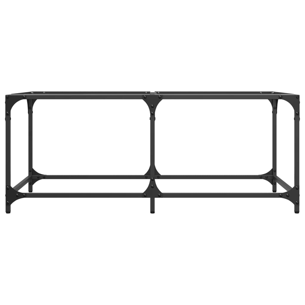 Coffee Table with Transparent Glass Top 98,5x50x40 cm Steel