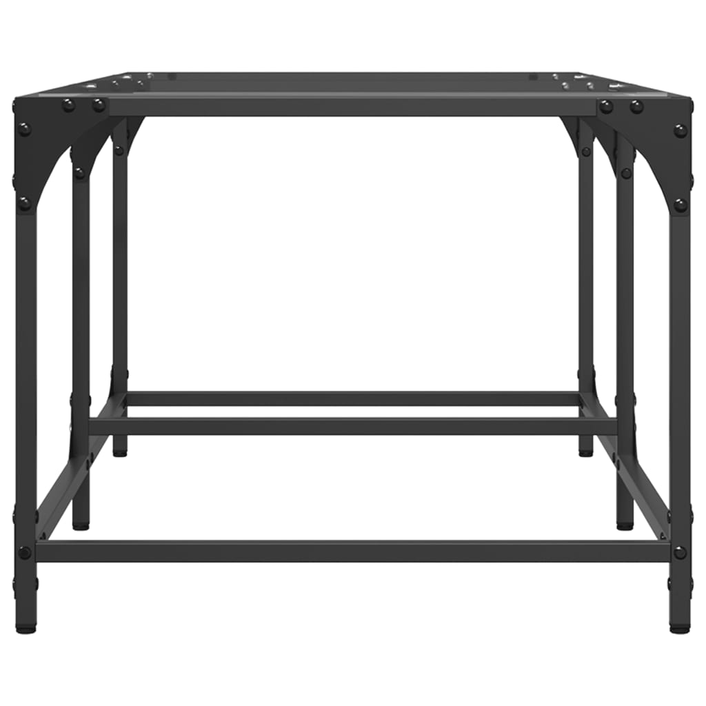Coffee Table with Transparent Glass Top 98,5x50x40 cm Steel