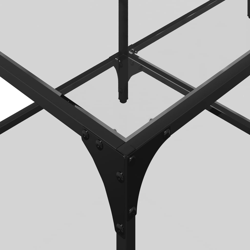 Coffee Table with Transparent Glass Top 98,5x50x40 cm Steel