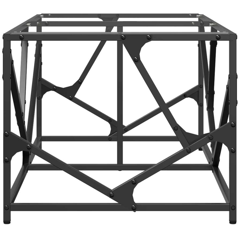 Coffee Table with Transparent Glass Top 98,5x50x41 cm Steel