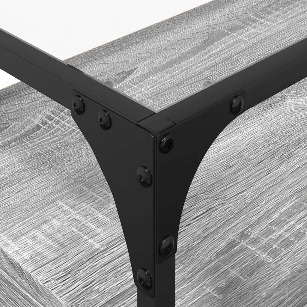 TV Cabinet with Glass Top Grey Sonoma 60x35x51 cm
