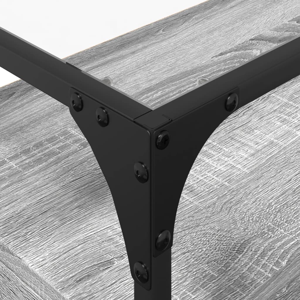 TV Cabinet with Glass Top Grey Sonoma 98x35x51 cm