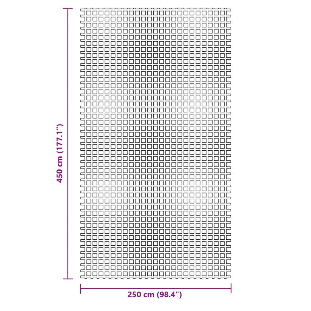 vidaXL Tent Carpet Anthracite 4.5x2.5 m