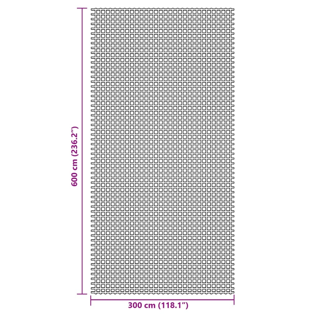 vidaXL Tent Carpet Anthracite 6x3 m