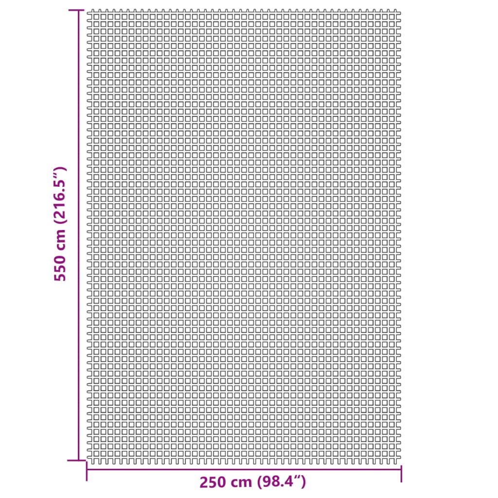 vidaXL Tent Carpet Cream 5.5x2.5 m