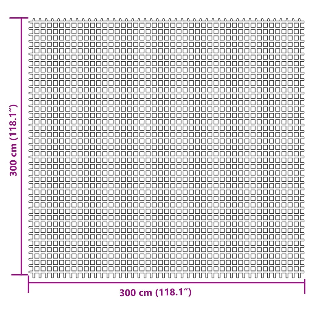 vidaXL Tent Carpet Cream 3x3 m