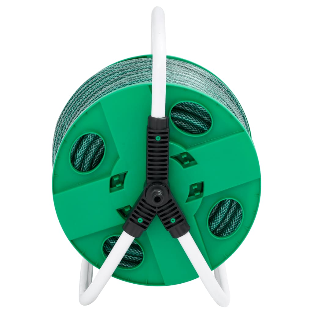 Free Standing Green Hose Reel with 20 m Hose PVC