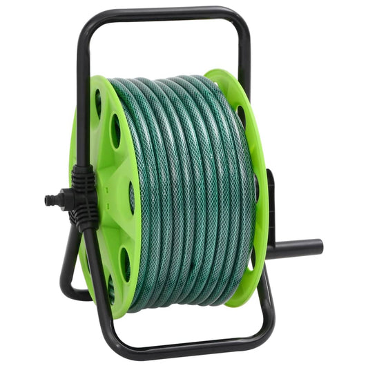 Free Standing Green Hose Reel with 20 m Hose PVC