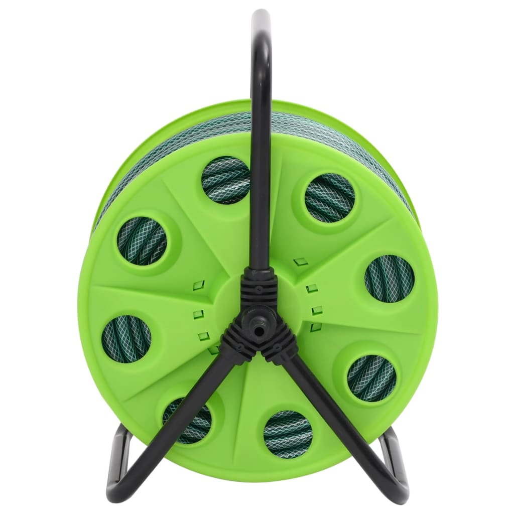 Free Standing Green Hose Reel with 20 m Hose PVC