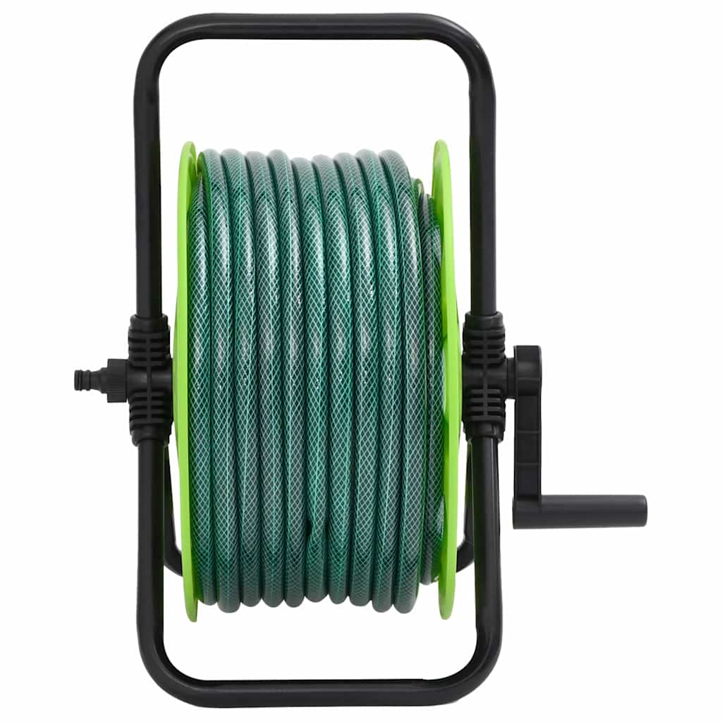 Free St&ing Green Hose Reel with Hose Fitting Set 0.75" 20 m
