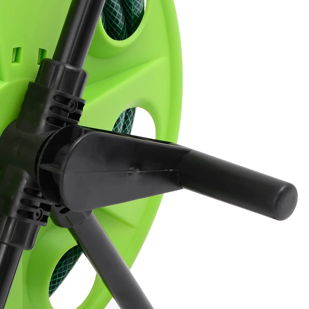 Green Hose Reel Cart with Hose Fitting Set 0,75" 20 m PVC