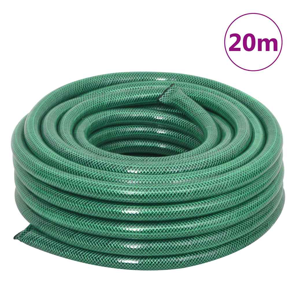 Green Hose Reel Cart with Hose Fitting Set 0,75" 20 m PVC