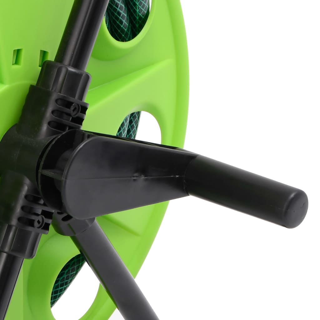 vidaXL Green Hose Reel Cart with Hose Fitting Set 0.75" 30 m PVC