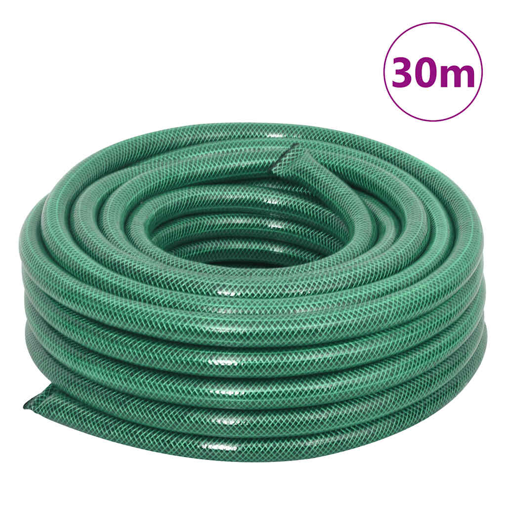 Green Hose Reel Cart with Hose Fitting Set 0,75" 30 m PVC