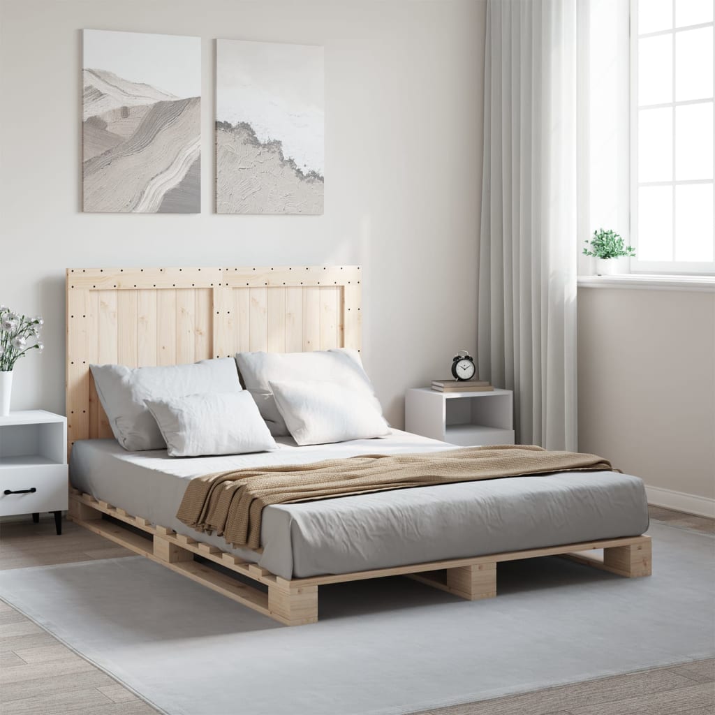 vidaXL Bed Frame without Mattress with Headboard 140x200 cm Solid Wood