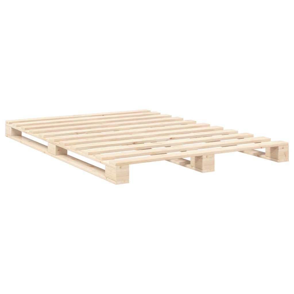 vidaXL Bed Frame without Mattress with Headboard 160x200 cm Solid Wood