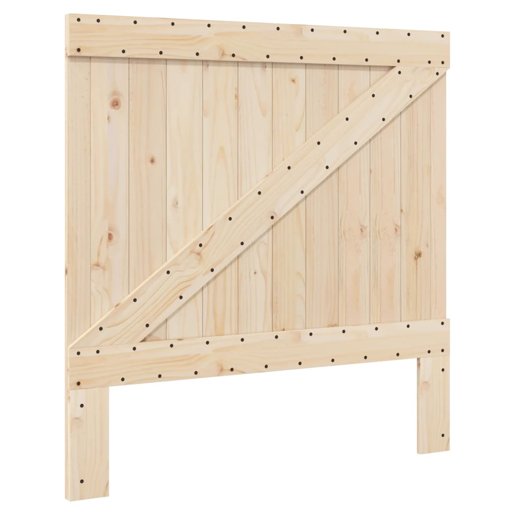 vidaXL Bed Frame without Mattress  Grey 100x200 cm Solid Wood Pine