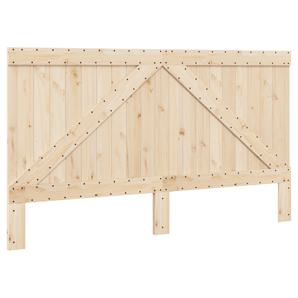 vidaXL Bed Frame without Mattress  Grey 200x200 cm Solid Wood Pine