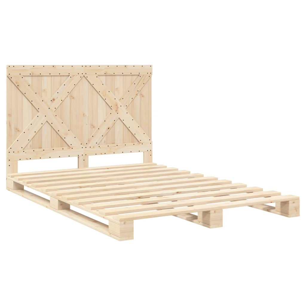 Bed Frame | Natural Pine | Solid Pine Wood | Double | Durable | Bed Frame